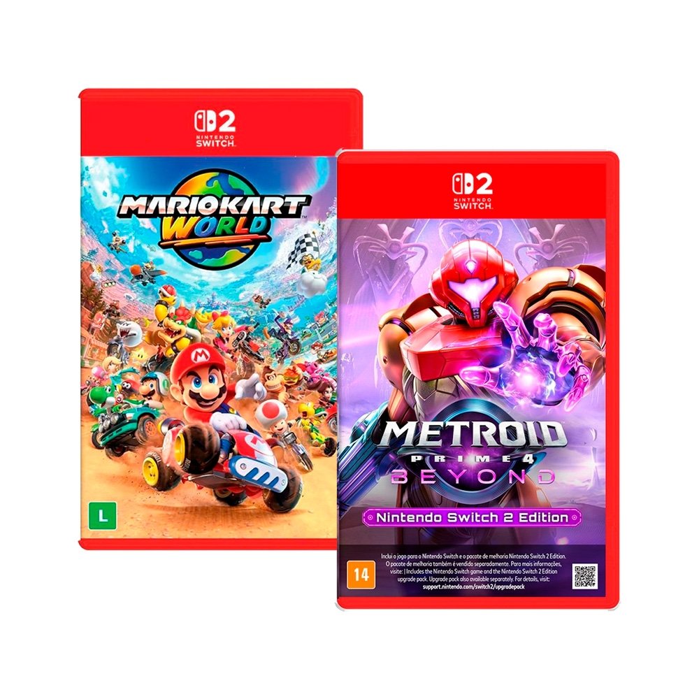 Mario Kart World + Metroid Prime 4 | KaBuM! Mario Kart World + Metroid Prime 4 | KaBuM!