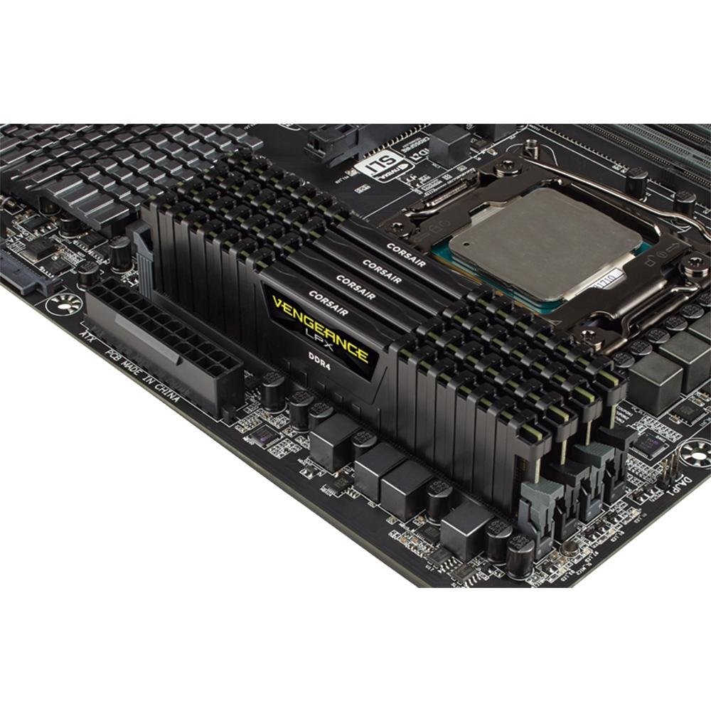 Imagem 4 de 5 do produto Memória RAM Corsair Vengeance LPX, 16GB (4x4GB), 3000Hz, DDR4, C16, Preto - CMK16GX4M4C3000C16