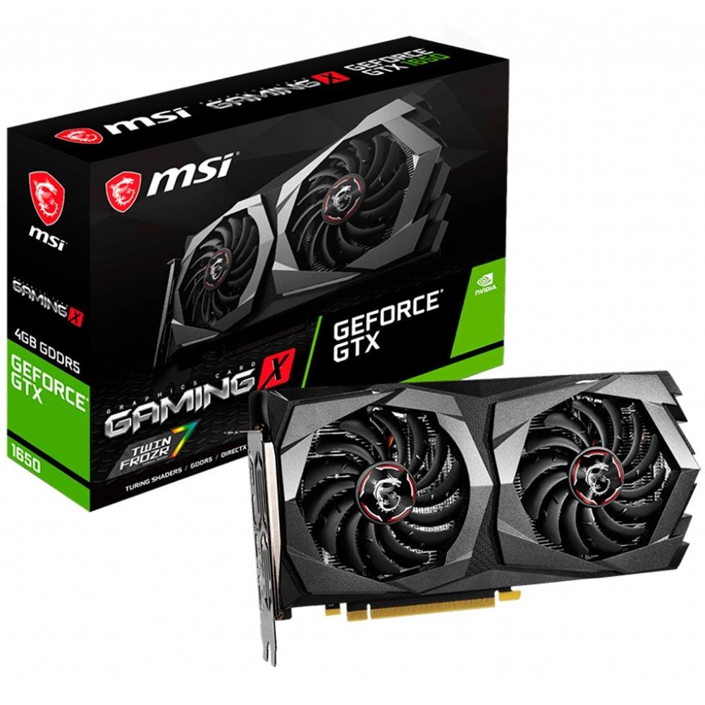 MSI GeForce GTX 1650 GAMING X 4G グラフィック Placa de Vídeo MSI NVIDIA GeForce GTX 1650 Gaming X | KaBuM!