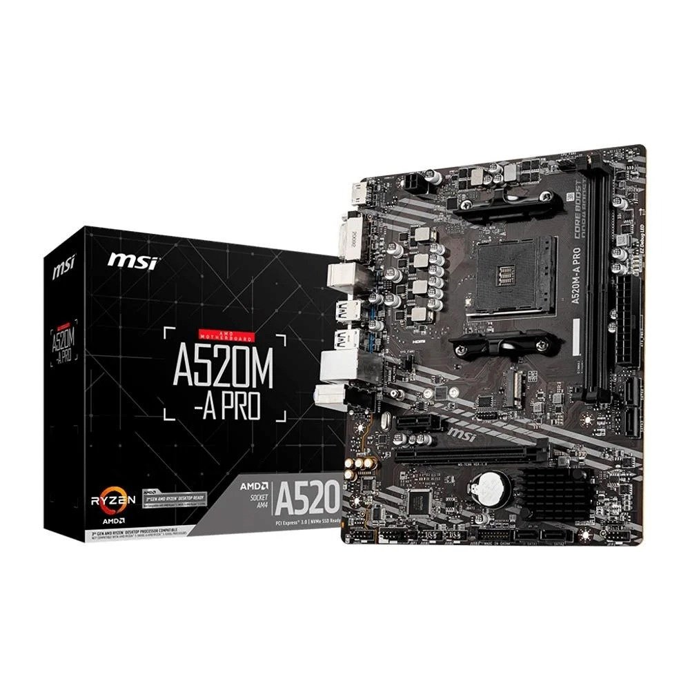 Processador AMD Ryzen 3 3200G + Placa-Mâe MSI A520M-A PRO - view 2
