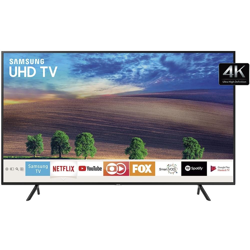 Imagem 2 de 10 do produto Smart TV LED 50´ UHD 4K RU7100 Samsung, 3 HDMI, 2 USB, Bluetooth, Wi-Fi, HDR - UN50RU7100GXZD