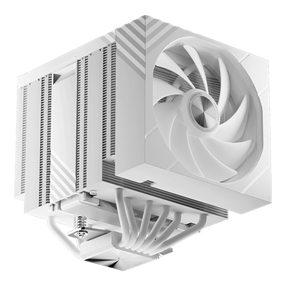 Imagem 3 de 7 do produto Air Cooler TRYX Turris T620, Dual Tower, Display LCD 5 Polegadas, 6 Heat Pipes, 2 Ventoinhas 120mm, AMD e Intel, Branco - H-T620N-DM2M-G0W