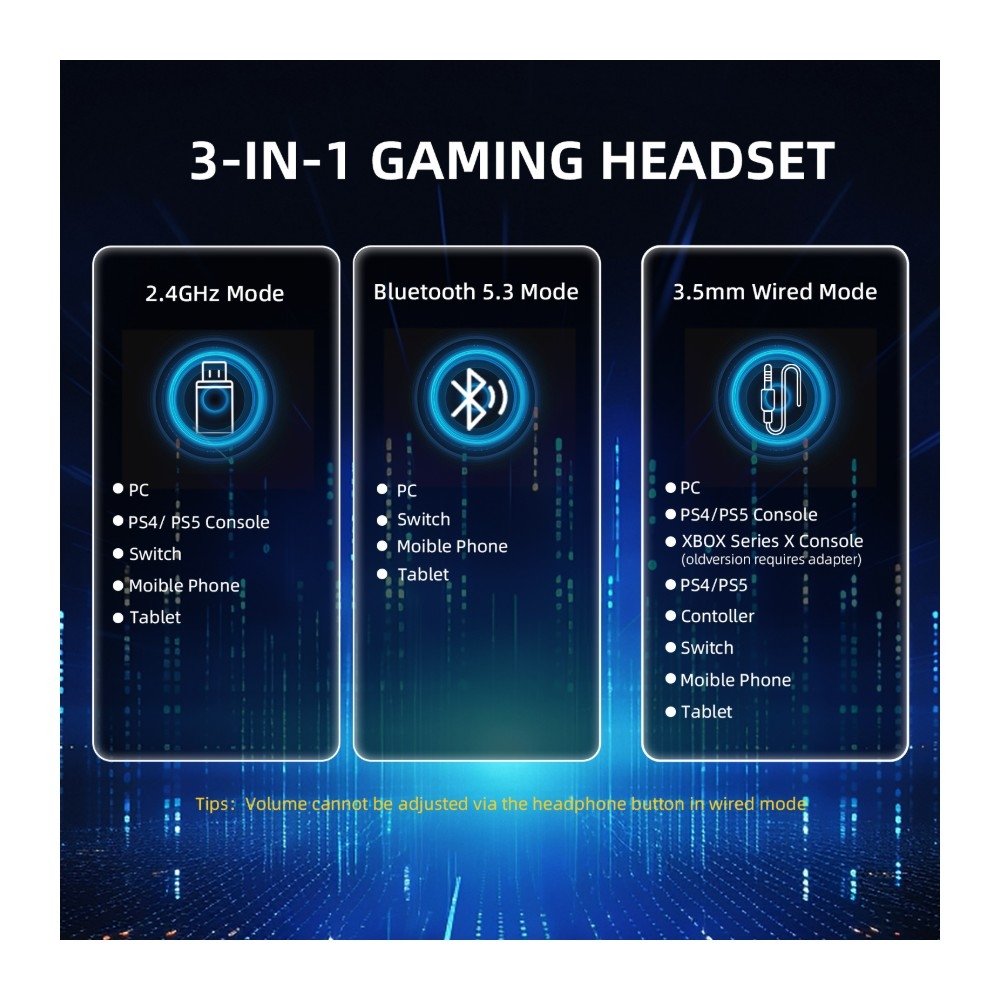 Imagem 8 de 9 do produto Headset Gamer Sem Fio Attack Shark L80 Pro, Bluetooth, Som Surround 7.1, Preto - L80PRO