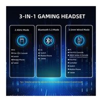 Headset Gamer Sem Fio Attack Shark L80 Pro, Bluetooth, Som Surround 7.1, Preto - L80PRO