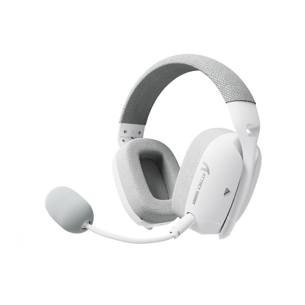 Headset Gamer Sem Fio Attack Shark L80 Pro, Bluetooth, Som Surround 7.1, Branco - L80PRO