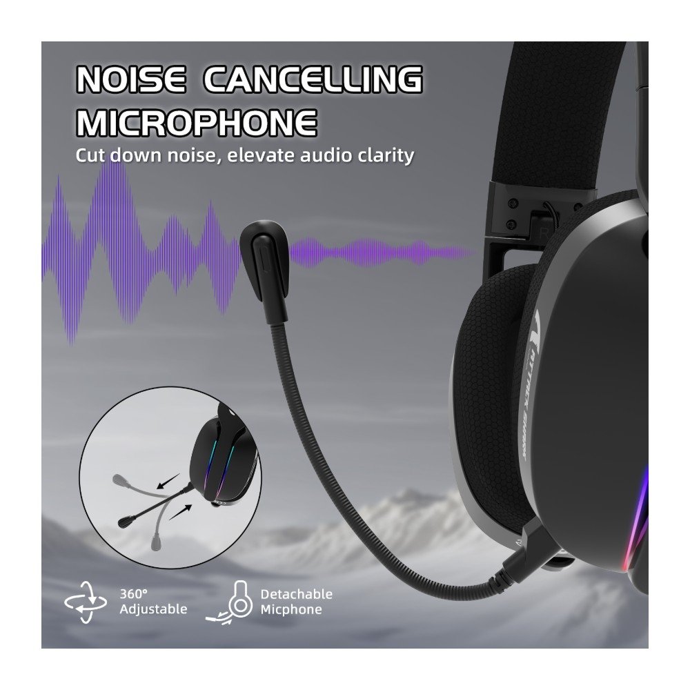 Imagem 11 de 11 do produto Headset Gamer Sem Fio Attack Shark L90, Bluetooth, High Fidelity, Preto - L90