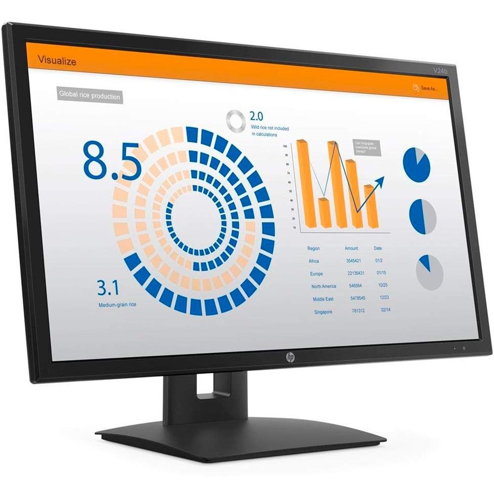 Monitor HP V24B LED 23.6´ Widescreen - 2XM34AA | KaBuM!