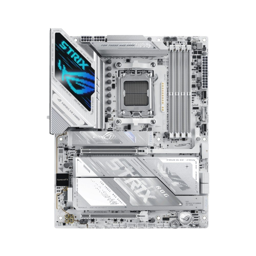 Placa Mãe ASUS ROG STRIX X870E-A GAMING WIFI7 NEO, AMD AM5, ATX, DDR5, Wi-fi 7, Branco - 90MB1P30-M0EAY0