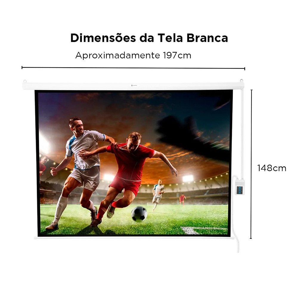 Tela De Projeção Elétrica GT, 200x150cm, 220V - ( Balão.info - foto 6