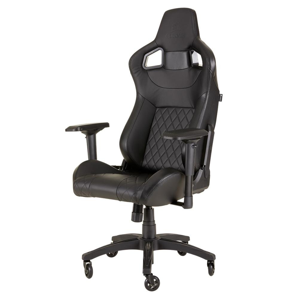 Cadeira Gamer Corsair T1 Race, Até 120Kg, Apoio de Braços 4D, com Almofadas, Reclinável, Cilindro de Gás Classe 4, Preto - CF-9010011 Cadeira Gamer Corsair T1 Race, Até 120Kg, Apoio de Braços 4D, com Almofadas, Reclinável, Cilindro de Gás Classe 4, Preto - CF-9010011
