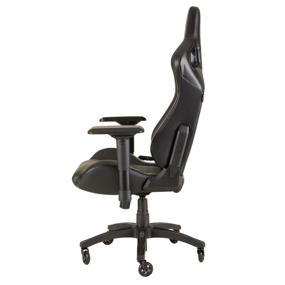 Cadeira Gamer Corsair T1 Race, Até 120Kg, Apoio de Braços 4D, com Almofadas, Reclinável, Cilindro de Gás Classe 4, Preto - CF-9010011 Cadeira Gamer Corsair T1 Race, Até 120Kg, Apoio de Braços 4D, com Almofadas, Reclinável, Cilindro de Gás Classe 4, Preto - CF-9010011