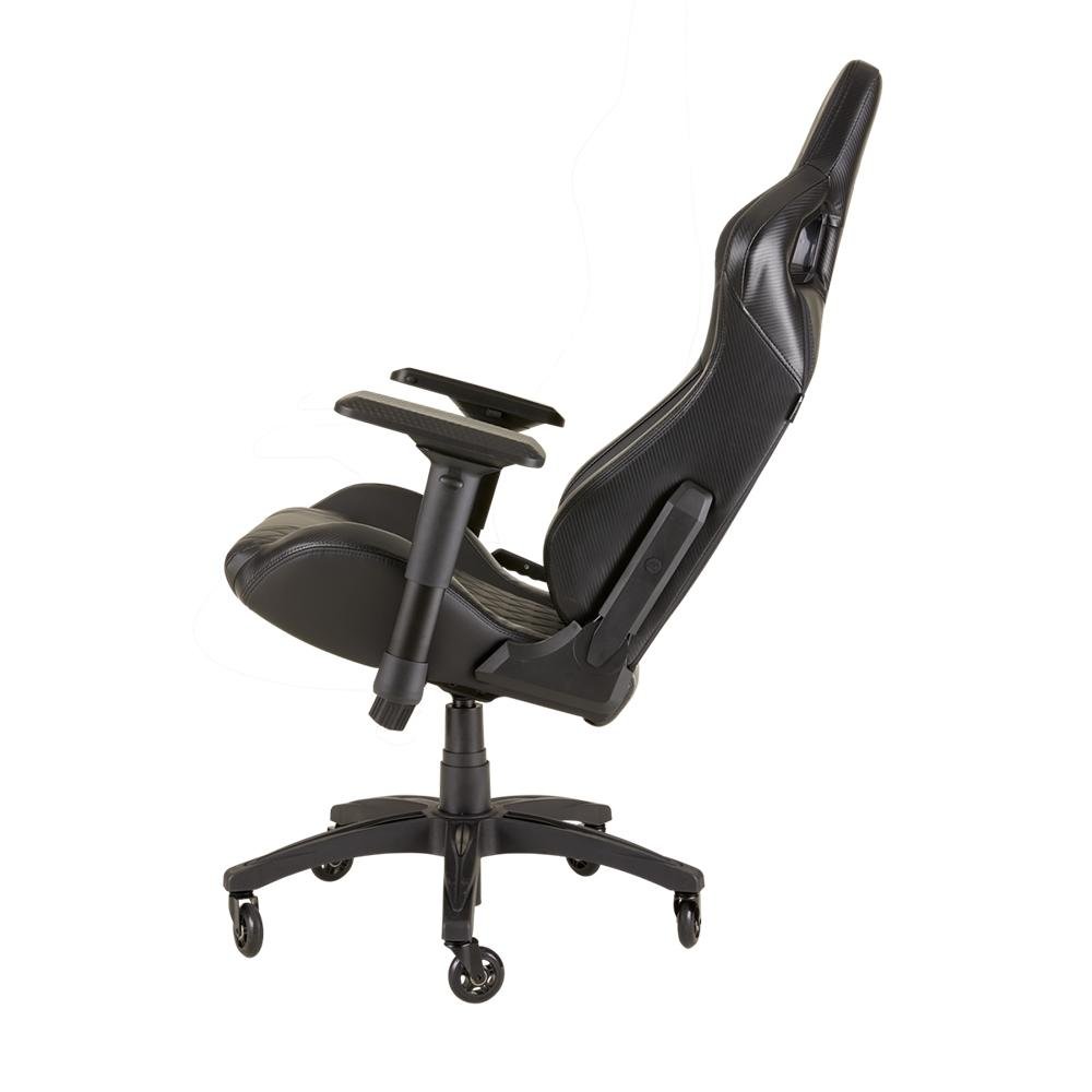 Cadeira Gamer Corsair T1 Race, Até 120Kg, Apoio de Braços 4D, com Almofadas, Reclinável, Cilindro de Gás Classe 4, Preto - CF-9010011 Cadeira Gamer Corsair T1 Race, Até 120Kg, Apoio de Braços 4D, com Almofadas, Reclinável, Cilindro de Gás Classe 4, Preto - CF-9010011