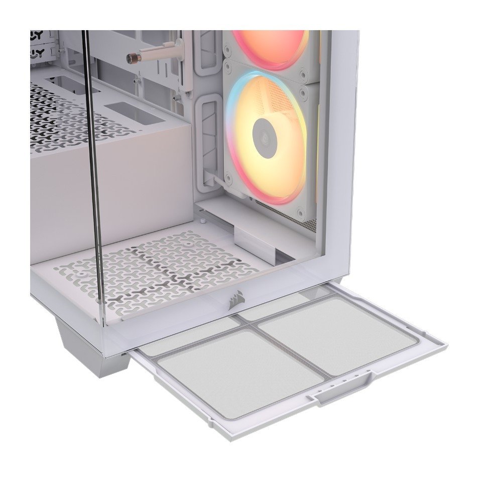 Gabinete Gamer ( Balão.info) 3500X LX-R, Mid-Tower, Vidro Temperado, 3 Fans LX120 RGB Inclusas, ( Balão.info) LINK, Branco - CC-( Balão.info)-WW - view 3