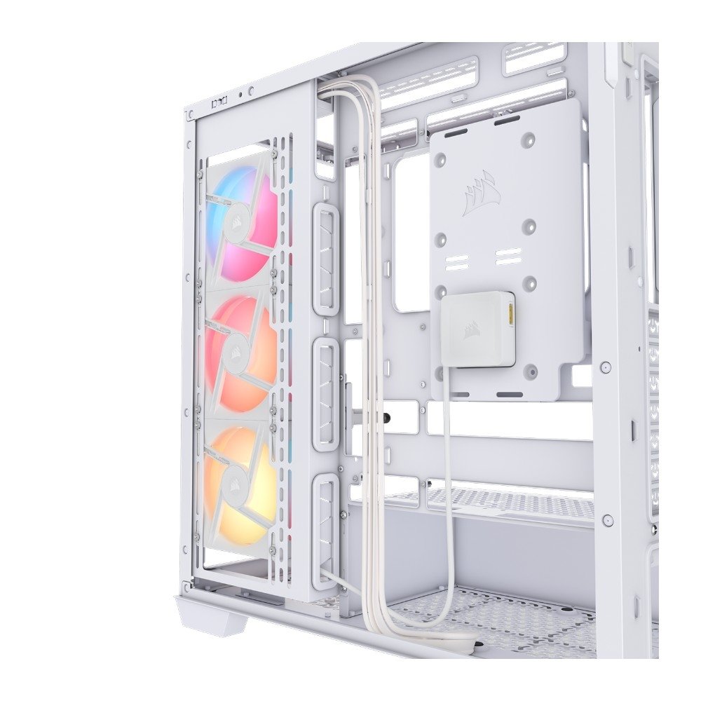Gabinete Gamer ( Balão.info) 3500X LX-R, Mid-Tower, Vidro Temperado, 3 Fans LX120 RGB Inclusas, ( Balão.info) LINK, Branco - CC-( Balão.info)-WW - view 7
