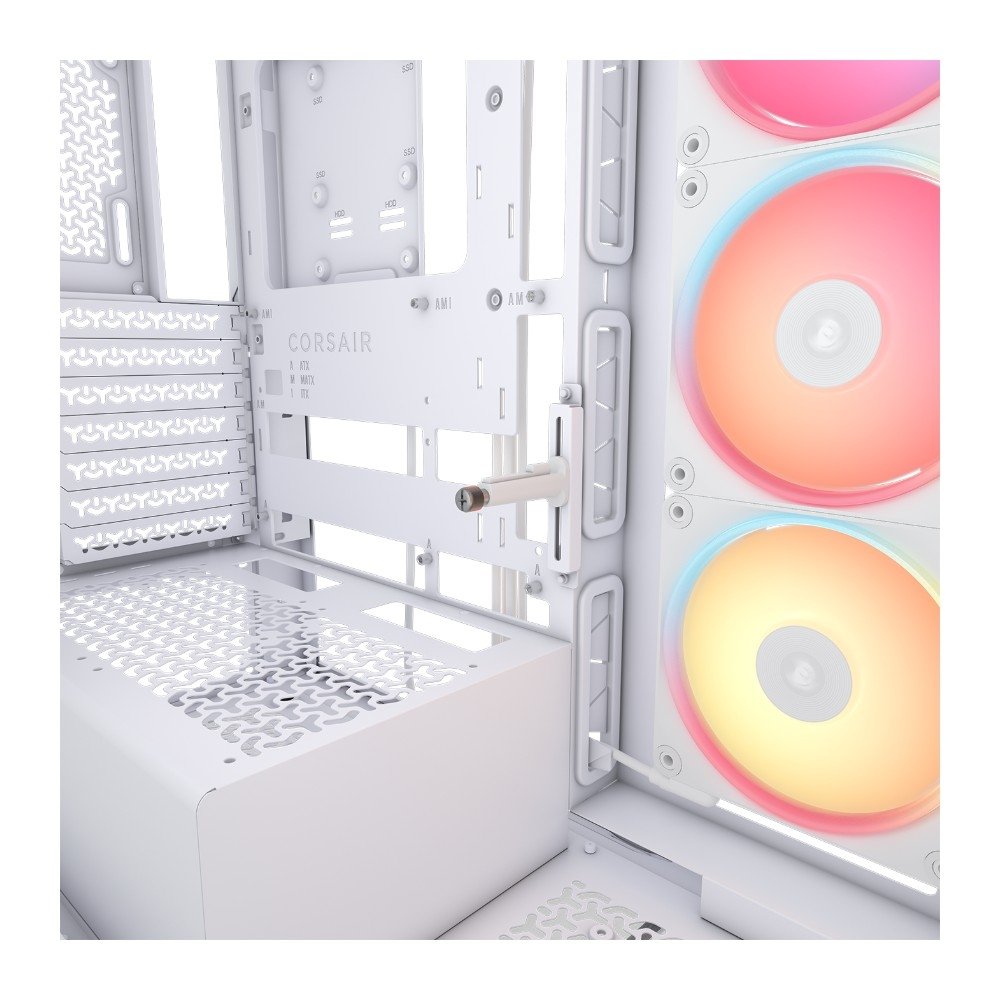 Gabinete Gamer ( Balão.info) 3500X LX-R, Mid-Tower, Vidro Temperado, 3 Fans LX120 RGB Inclusas, ( Balão.info) LINK, Branco - CC-( Balão.info)-WW - view 10