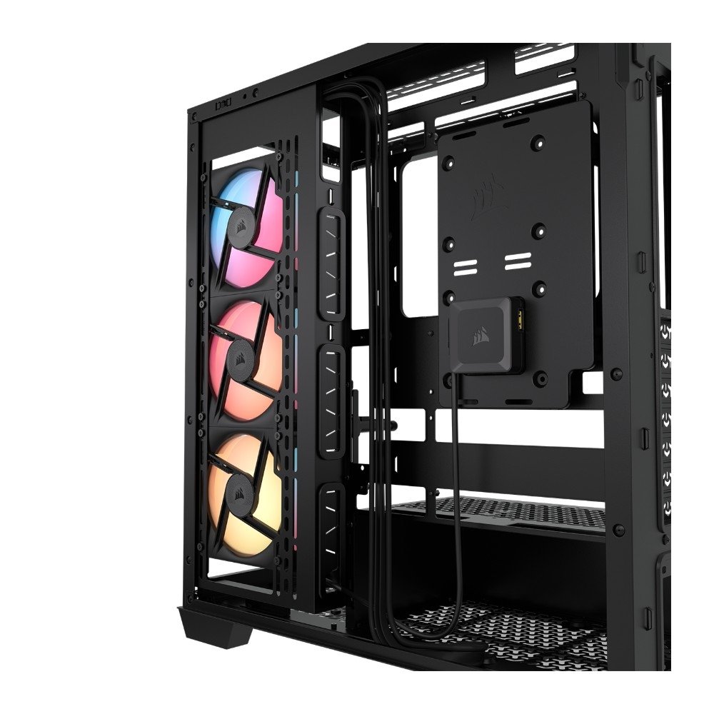 Gabinete Gamer ( Balão.info) 3500X LX-R, Mid-Tower, Vidro Temperado, 3 Fans LX120 RGB Inclusas, ( Balão.info) LINK, Preto - CC-( Balão.info)-WW - view 7
