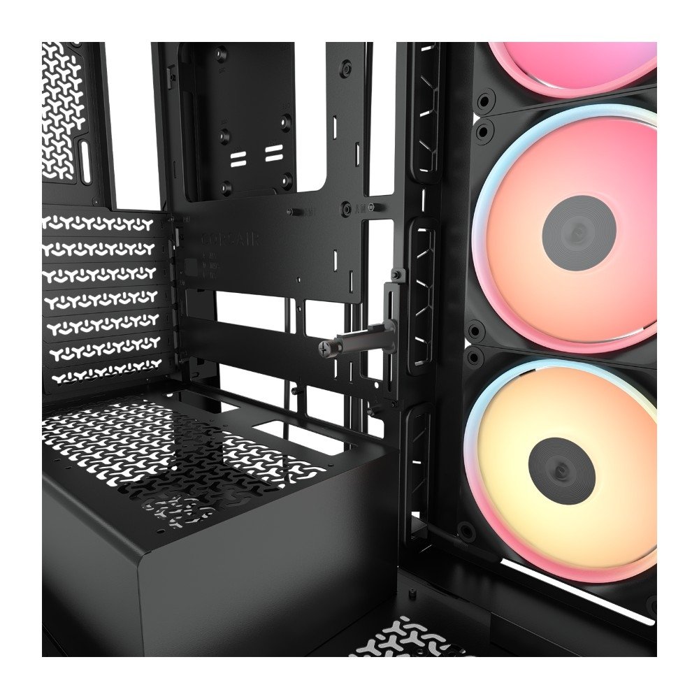 Gabinete Gamer ( Balão.info) 3500X LX-R, Mid-Tower, Vidro Temperado, 3 Fans LX120 RGB Inclusas, ( Balão.info) LINK, Preto - CC-( Balão.info)-WW - view 8