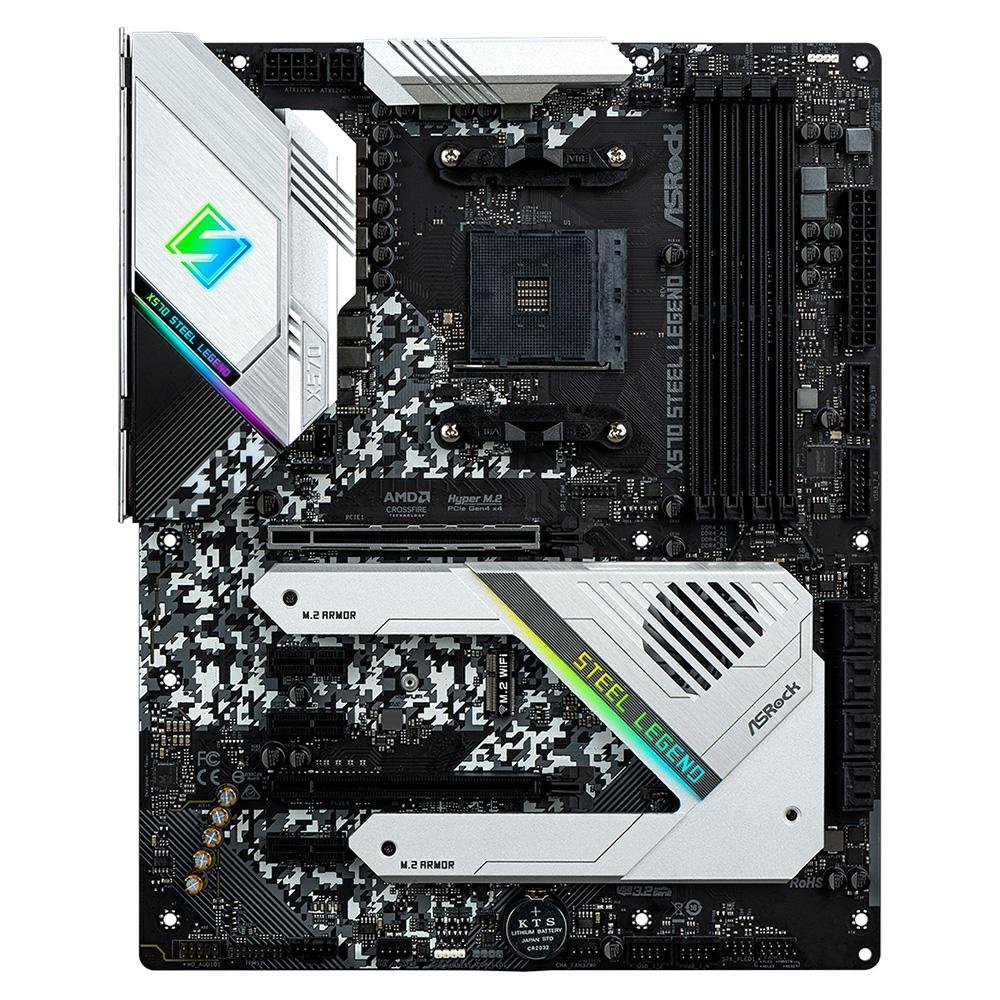 Placa Mãe Asrock ASRock X570 Steel Legend, AMD AM4, ATX
