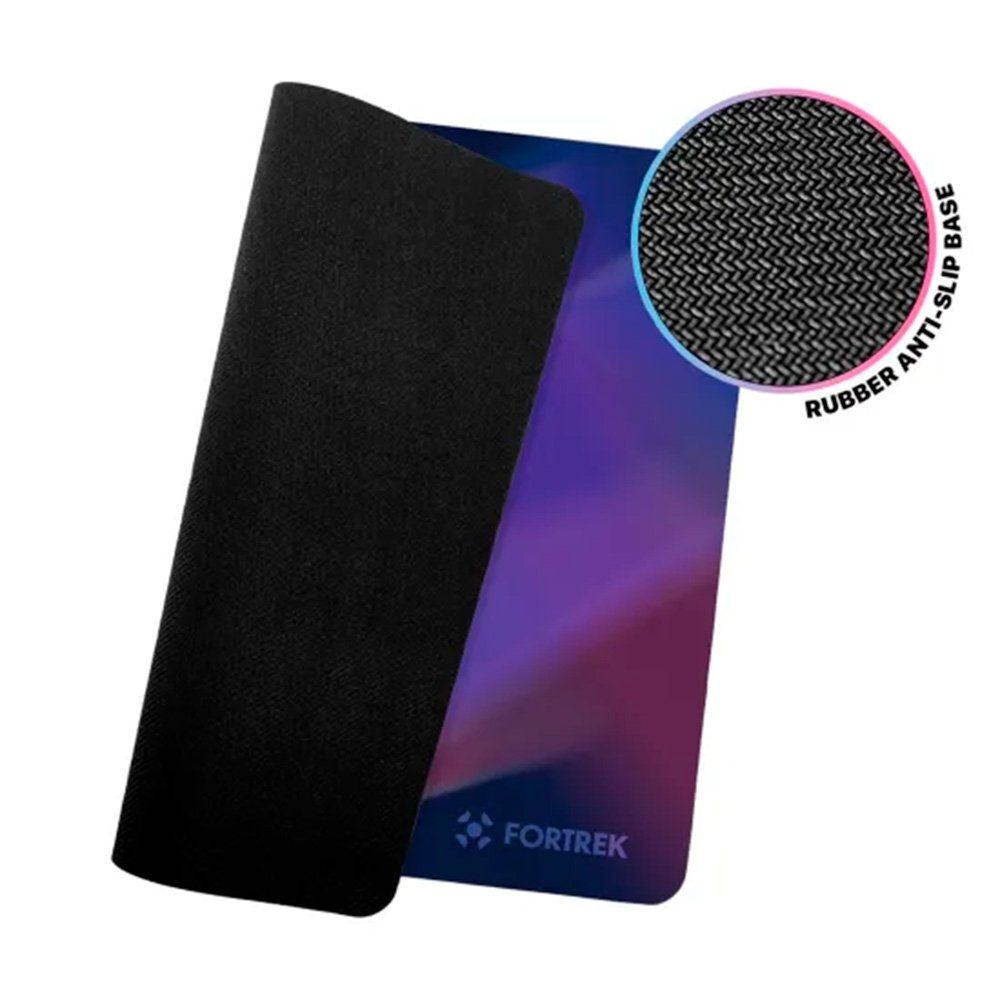 Imagem 5 de 5 do produto Mousepad Gamer Fortrek Quickglass PRO, Grande (450x400mm), Superfície com Infusão de Vidro, Base Antiderrapante, Preto - 86954