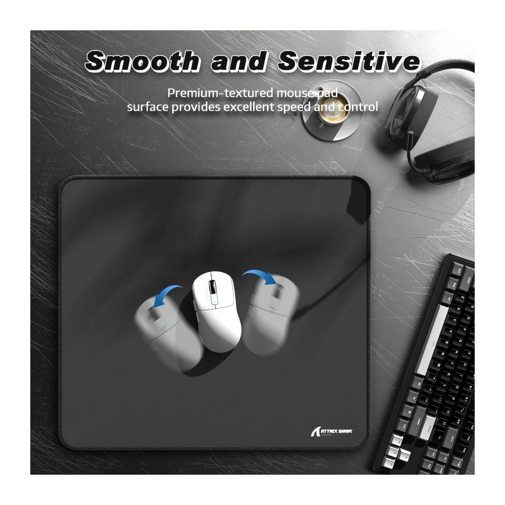 Imagem 2 de 9 do produto Mousepad Gamer Attack Shark, Preto - CCM02 Black