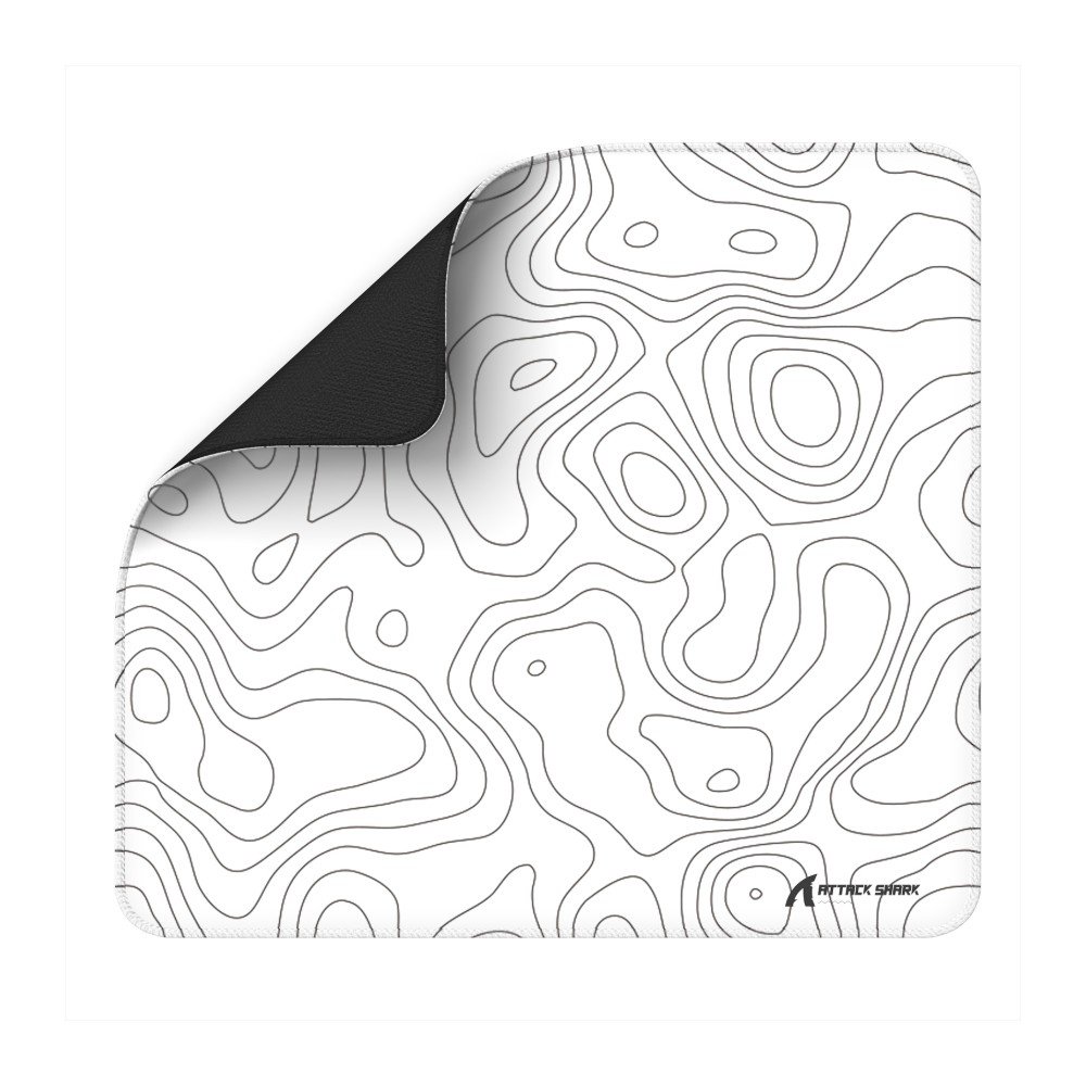 Mousepad Gamer Attack Shark, White-Contour Line - CCM02 White