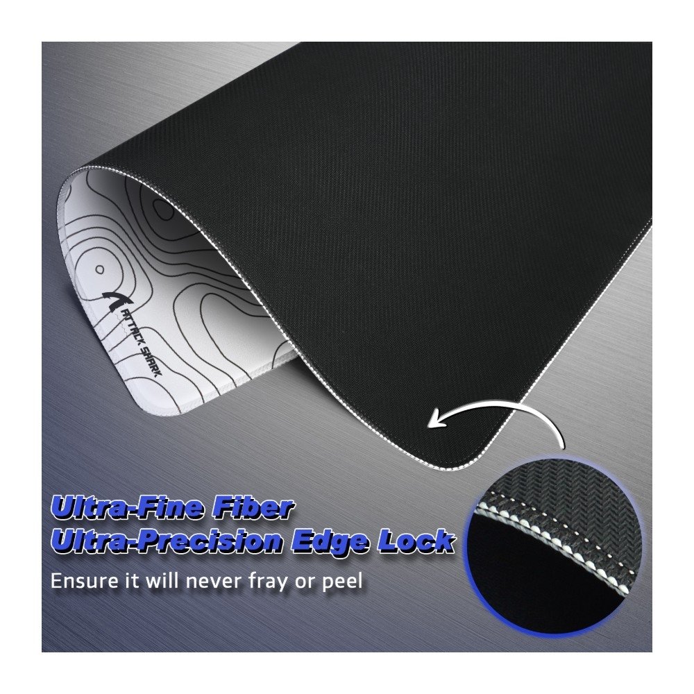 Imagem 6 de 9 do produto Mousepad Gamer Attack Shark, White-Contour Line - CCM02 White
