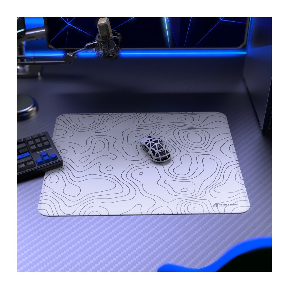 Imagem 7 de 9 do produto Mousepad Gamer Attack Shark, White-Contour Line - CCM02 White