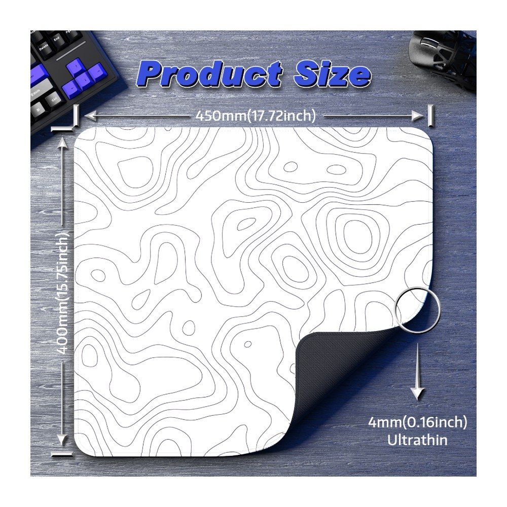 Imagem 9 de 9 do produto Mousepad Gamer Attack Shark, White-Contour Line - CCM02 White