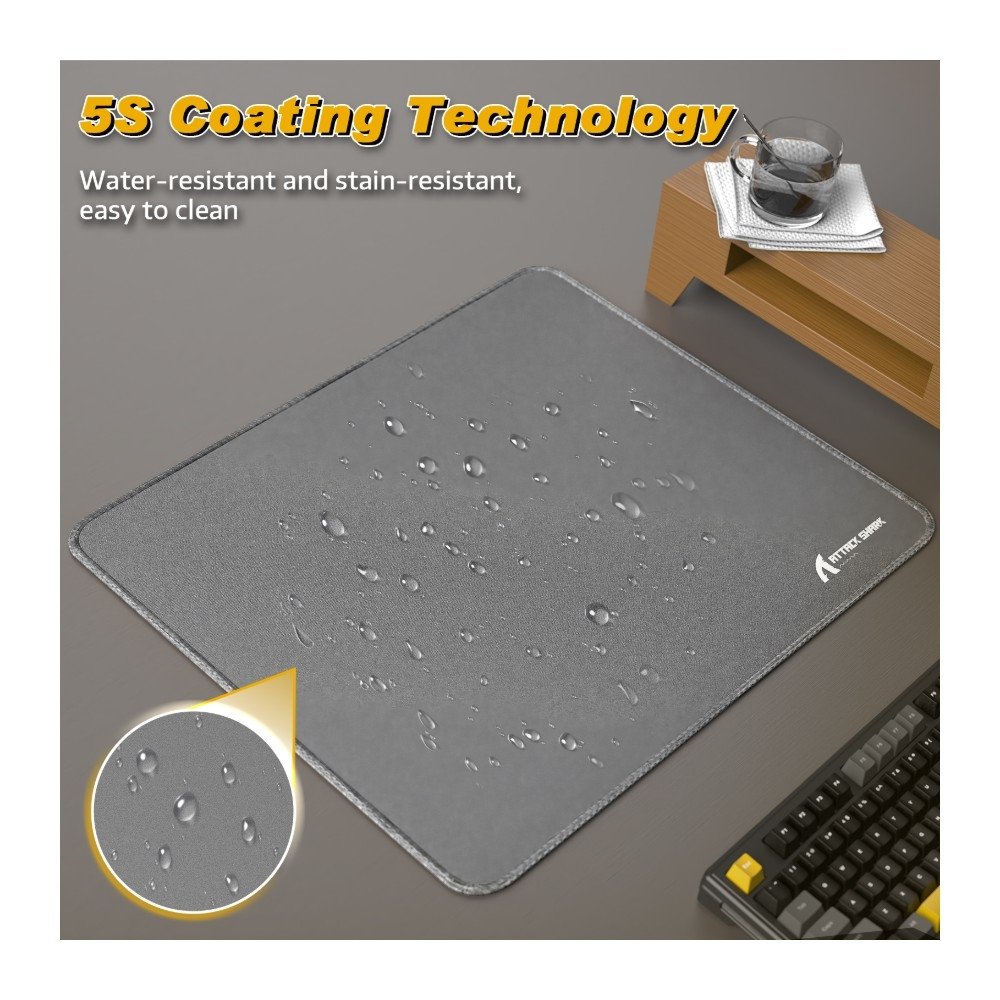 Imagem 4 de 9 do produto Mousepad Gamer Attack Shark, Cinza - CCM02 Gray