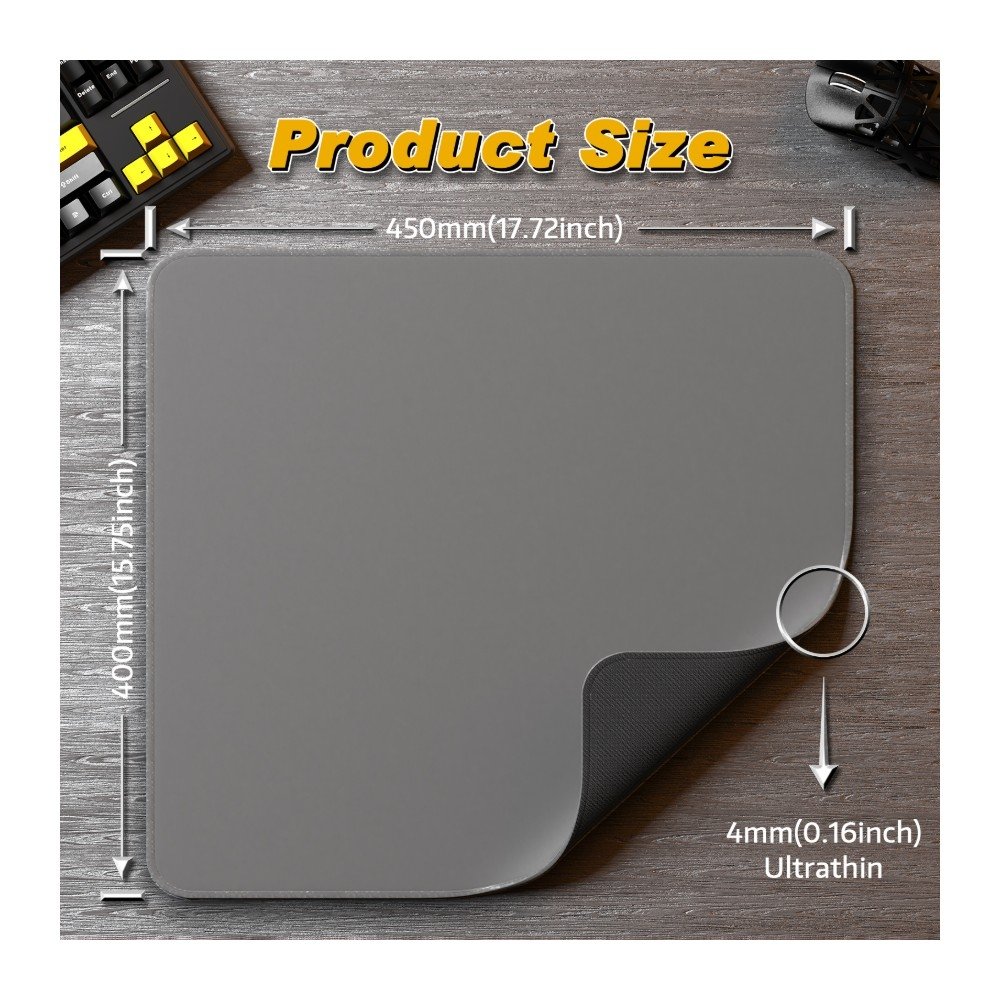 Imagem 8 de 9 do produto Mousepad Gamer Attack Shark, Cinza - CCM02 Gray