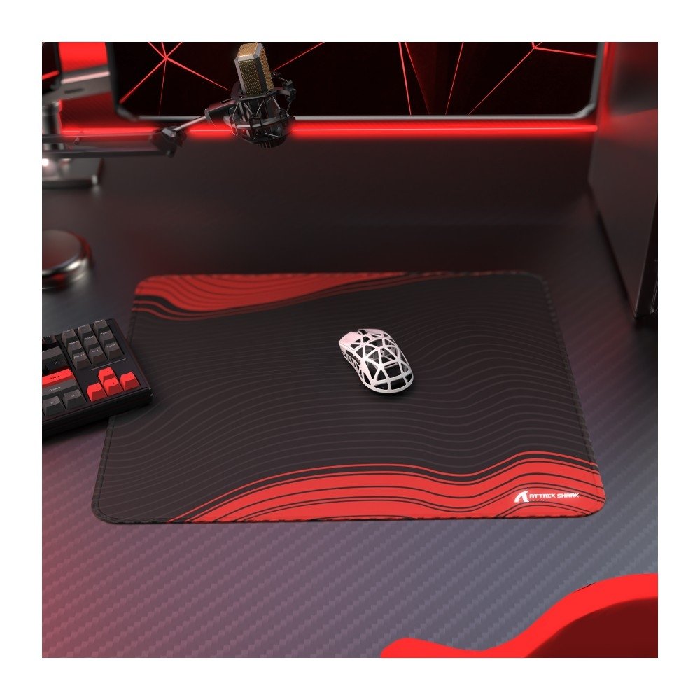 Mousepad Gamer Attack Shark, Black Red-Contour Line - CCM02 Mousepad Gamer Attack Shark, Black Red-Contour Line - CCM02