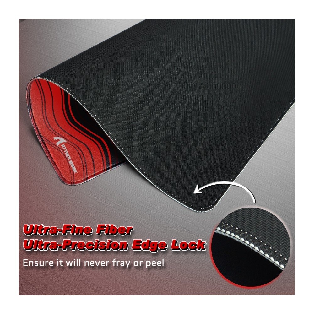 Mousepad Gamer Attack Shark, Black Red-Contour Line - CCM02 Mousepad Gamer Attack Shark, Black Red-Contour Line - CCM02