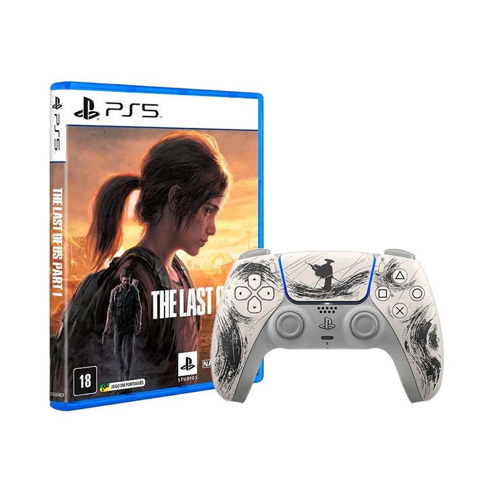 Kit Controle Dual Sense Ghost of Yotei + The Last of US, Parte 1 PS5