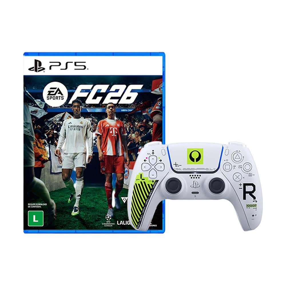 Kit Controle Dual Sense Edição Limitada Marathon, Branco + EA Sports FC 26 PS5