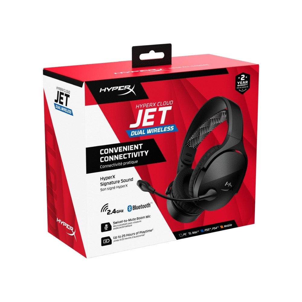 Headset Gamer Sem Fio ( Balão.info) Cloud Jet, Conexão 2.4GHz, Bluetooth, Microfone com Cancelamento de Ruído, Preto - AJ0T1AA - foto 8