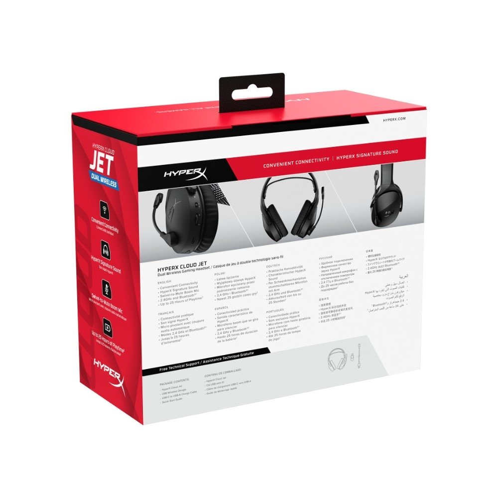 Headset Gamer Sem Fio ( Balão.info) Cloud Jet, Conexão 2.4GHz, Bluetooth, Microfone com Cancelamento de Ruído, Preto - AJ0T1AA - foto 10