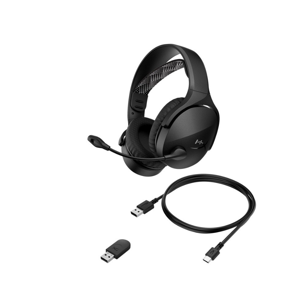Headset Gamer Sem Fio HyperX Cloud Jet, Conexão 2.4GHz, Bluetooth, Microfone com Cancelamento de Ruído, Preto - AJ0T1AA - view 6