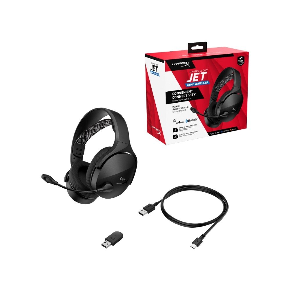 Headset Gamer Sem Fio ( Balão.info) Cloud Jet, Conexão 2.4GHz, Bluetooth, Microfone com Cancelamento de Ruído, Preto - AJ0T1AA - foto 7