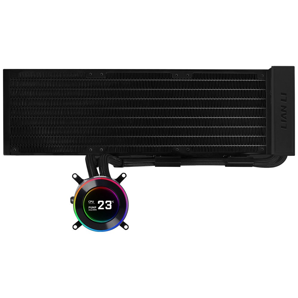 HydroShift LCD no fan　LL-HS-LCD-360-N-BK Water Cooler Lian Li Hydroshift II 360N | KaBuM!