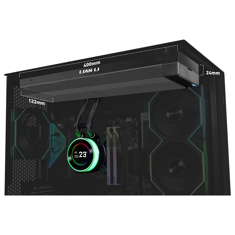Imagem 3 de 3 do produto Water Cooler Lian Li Hydroshift II LDC-C 360N, 360mm, Tela IPS 2.8", Sem Fans, Preto - GHS2LCD36B