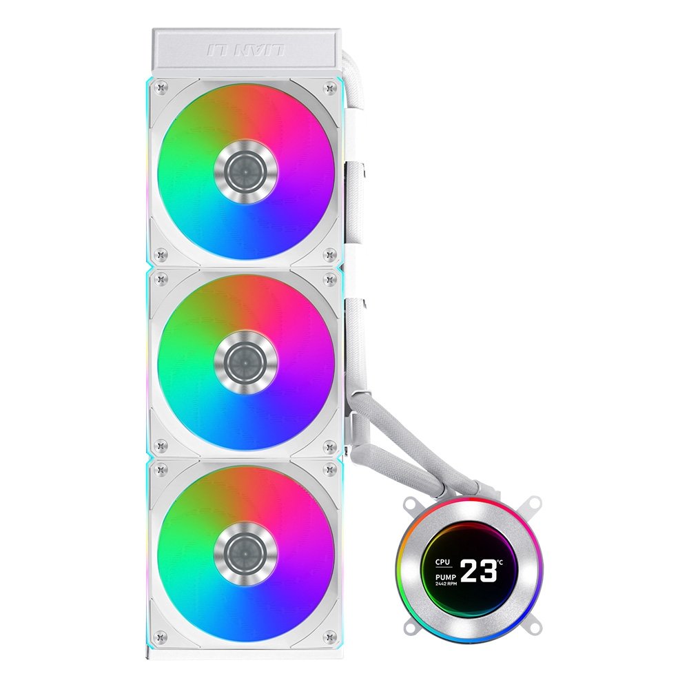 Imagem 2 de 3 do produto Water Cooler Lian Li Hydroshift II LDC-C 360CL, 360mm, Tela IPS 2.8", ARGB, Unifans CL, Branco - GHS2LCD36RW