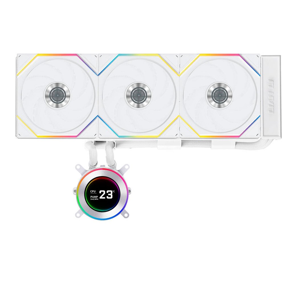 Water Cooler Lian Li Hydroshift II LDC-C 360TL, 360mm, Tela IPS 2.8"", ARGB, Unifans TL, Branco - GHSLCD36TW