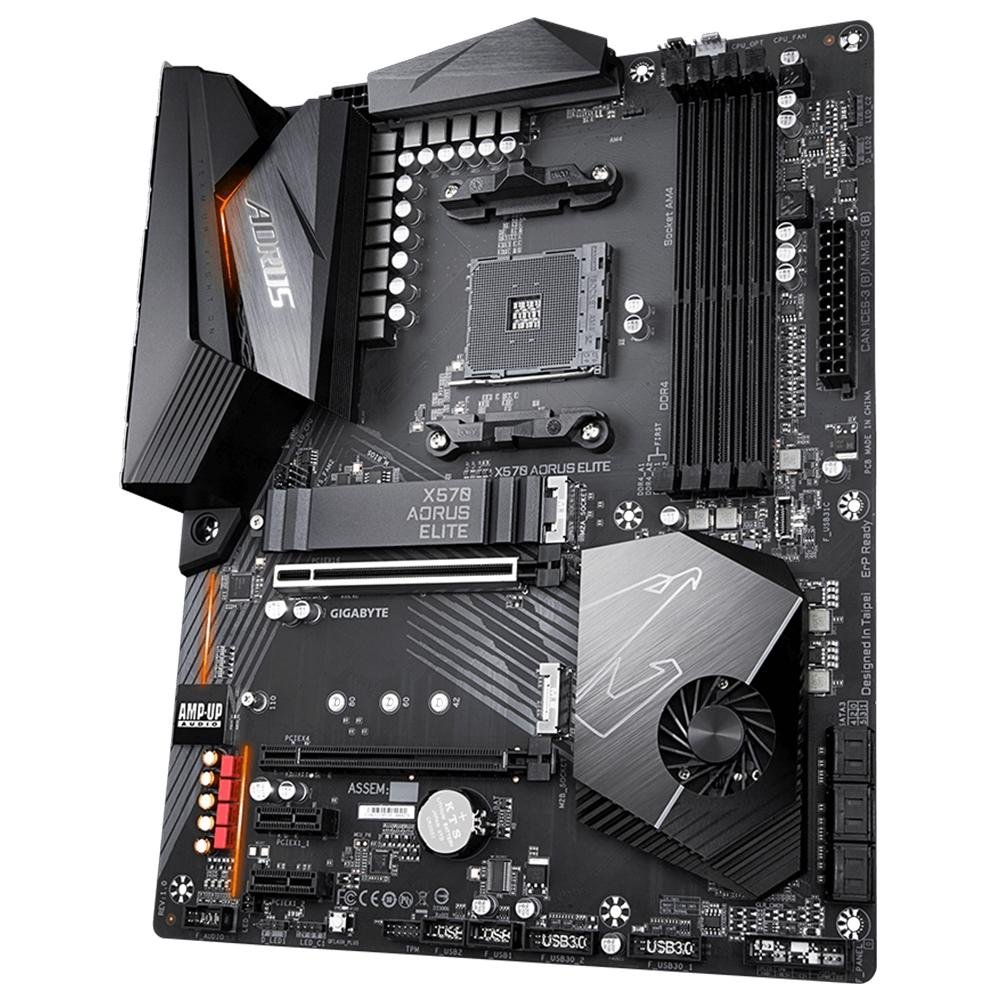 マザーボード GIGABYTE X570 AORUS ELITE ATX Placa Mãe Gigabyte Aorus X570 Aorus Elite, AMD AM4, ATX, DDR4 | KaBuM!