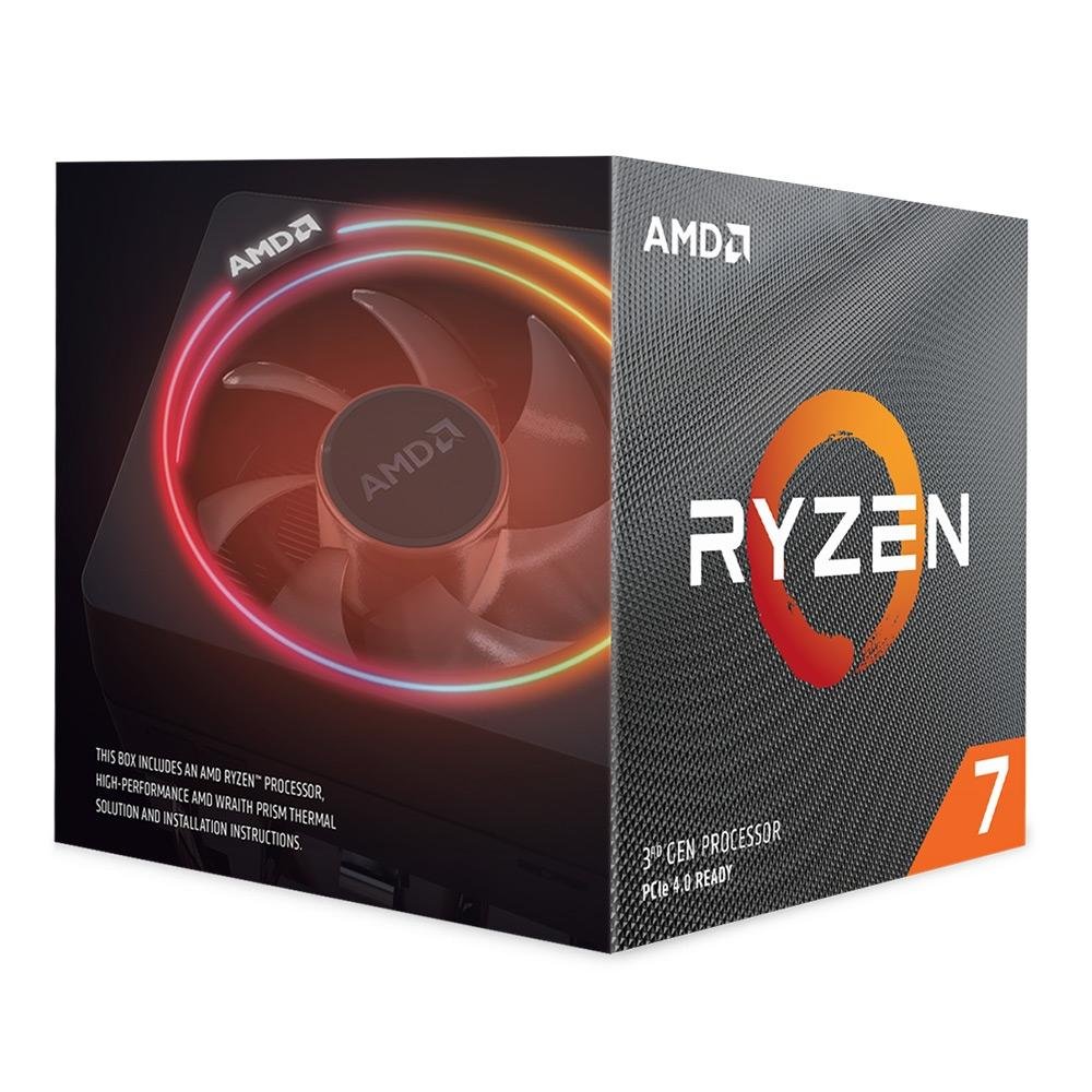 CPU AMD Ryzen 7 3800X Processador AMD Ryzen 7 3800X, 3.9GHz (4.5GHz Max Turbo), Octa