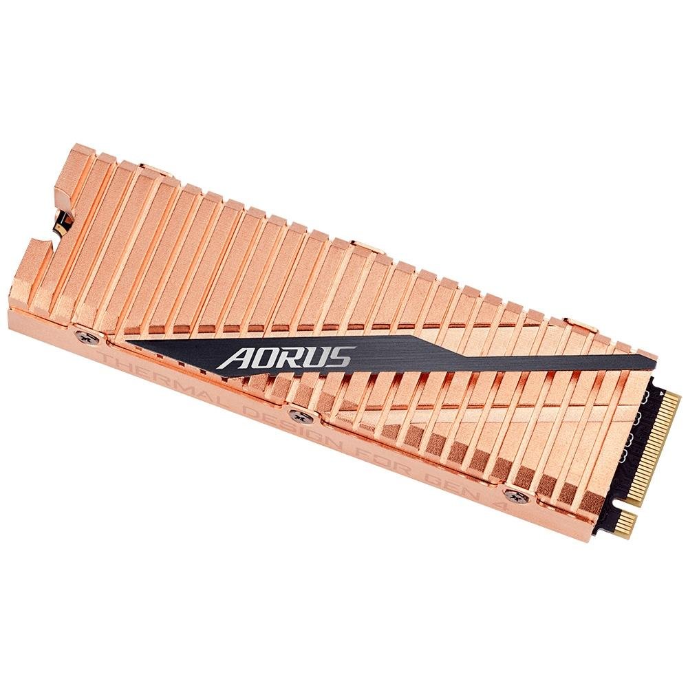 Imagem 3 de 5 do produto SSD Gigabyte Aorus, 1TB, M.2, NVMe Gen4, Leitura: 5000MB/s e Gravação: 4400MB/s - GP-ASM2NE6100TTTD