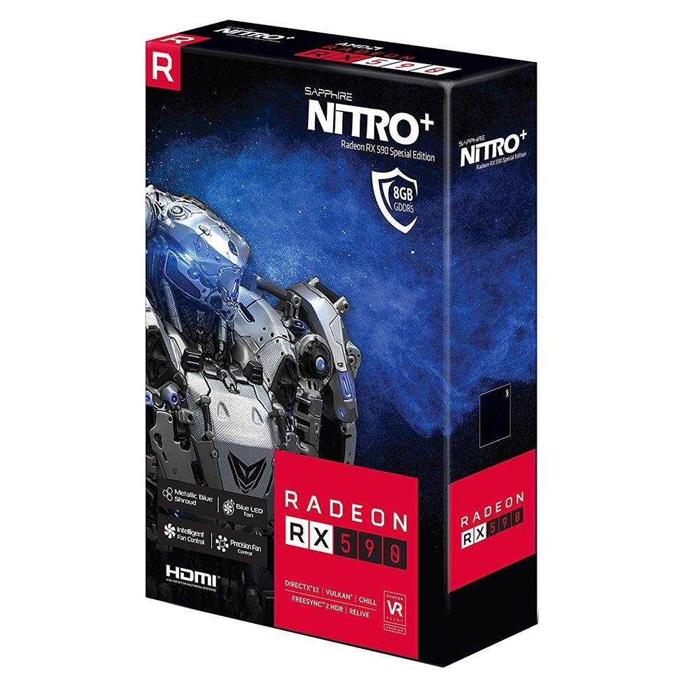 Imagem 5 de 5 do produto Placa de Vídeo Sapphire AMD Radeon RX 590, 8GB, GDDR5 - 11289-01-20G