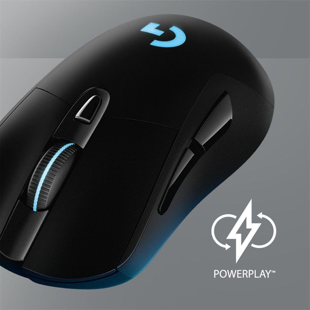 Mouse Gamer Sem Fio Logitech G703 LIGHTSPEED RGB LIGHTSYNC, 6 Botões Programáveis, HERO 25K, Recarregável, Compatível POWERPLAY - 910-005639 Mouse Gamer Sem Fio Logitech G703 LIGHTSPEED RGB LIGHTSYNC, 6 Botões Programáveis, HERO 25K, Recarregável, Compatível POWERPLAY - 910-005639