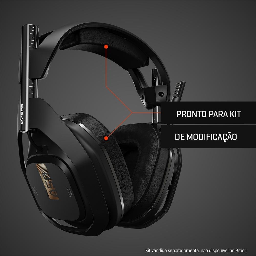 Headset Gamer Sem Fio Astro A50 + Base Station Gen 4 com Áudio Dolby Atmos para Xbox Series, Xbox One, PC, Mac - Preto - 939-001681