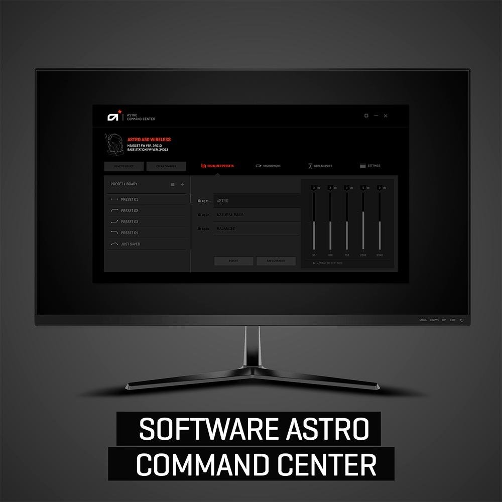 Headset Gamer Sem Fio Astro A50 + Base Station Gen 4 com Áudio Dolby para PS4, PC, Mac - Preto/Prata - 939-001674 Headset Gamer Sem Fio Astro A50 + Base Station Gen 4 com Áudio Dolby para PS4, PC, Mac - Preto/Prata - 939-001674