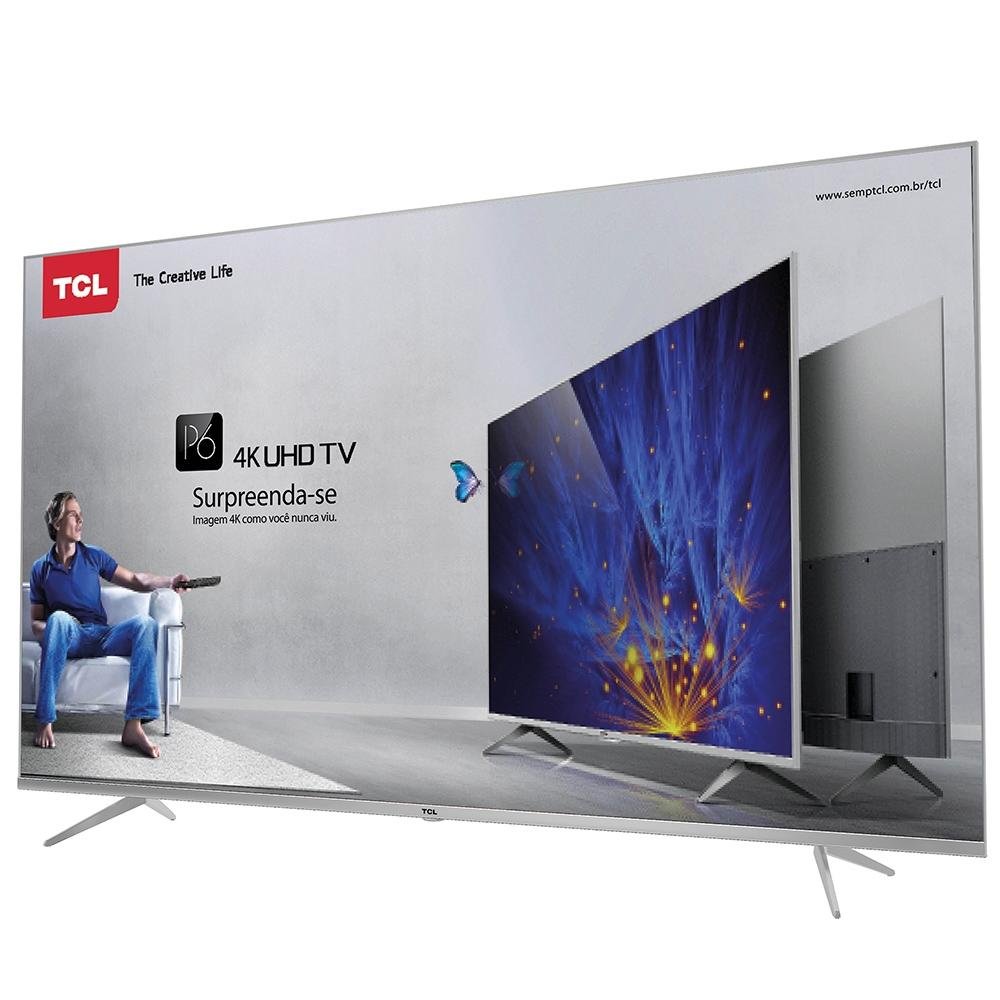 Imagem 2 de 5 do produto Smart TV LED 4K 65´ TCL P6US, 3 HDMI, 2 USB, HDR - 65P6US